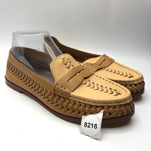 Anthropologie Pilcro Woven Leather Loafers Brown US 7 - Picture 12 of 12